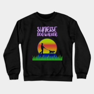 Sunrise Dog Walker Crewneck Sweatshirt